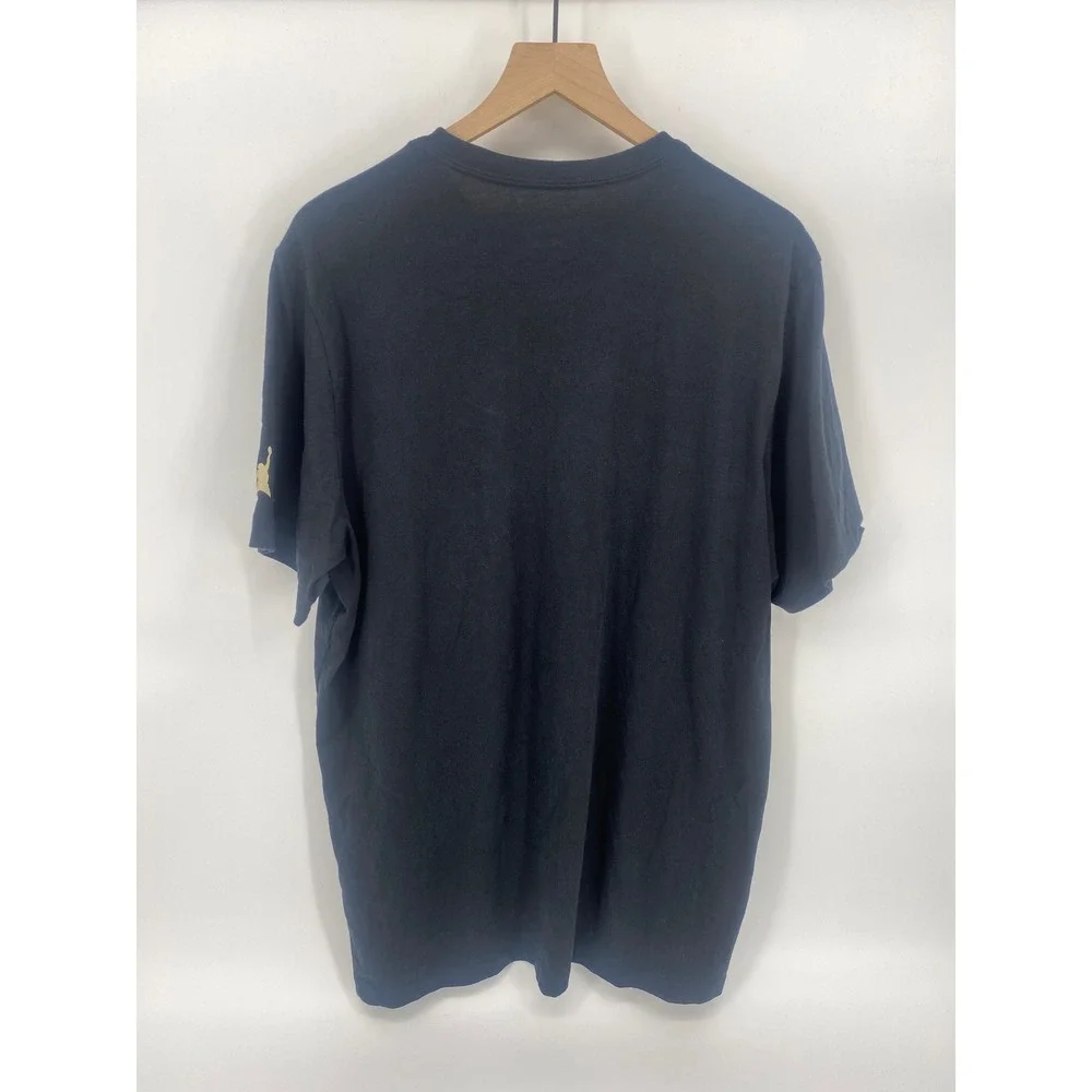 Jordan Graphic T-Shirt XL Black Excellent Plaid Logo Short Sleeve Cotton Tee